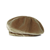 VA Square Stud Octagon Velvet Beret / Beige
