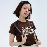 [PPG X FANCY] P.P.G BASIC CROP TEE (BROWN)_F23PG1010