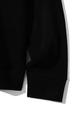 フォールディングラベルタートルネックニットTシャツ/Folding Label Turtleneck Knit T-shirt K11 Matte Black