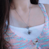 skull heart kitsch necklace