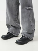 Vaulted derby shoes 2color