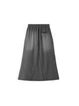 BASIC DAMAGE WASHING DENIM SWEATSKIRT (BLACK)