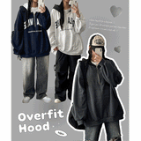 Lacon Oversized Fit Half Zip-Up Coloring Hoodie
