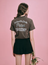 DVRK PRIVÉ ローライズ ストライプ プリーツ ミニ スカート - ブラック