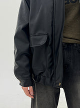 ウールレザージャンパー / Wool leather jumper (2color)