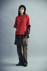 ブラックリストレタリングレイヤードTシャツ