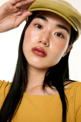 GLOSSY HUNTING CAP / MUSTARD