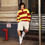 ロゴストライプポロシャツ / Logo striped polo (4473270468726)