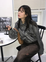Arcti leather blouson jacket