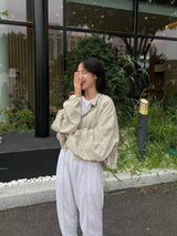ルーズフィットナイロンクロップJK