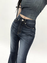 ハイライトウォッシングデニムブーツカットパンツ/800. Highlight washing denim boots cut pt