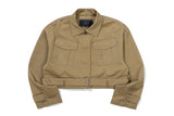 ガーベルダイントレンチクロップジャケット / GABERDINE TRENCH CROP JACKET_BEIGE