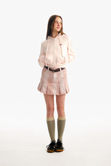 スモールチェリークロップフーディージップアップ／SMALL CHERRY CROP HOODIE ZIP UP [SALMON]