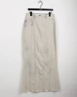 Pinter washed stitch cut mermaid denim long skirt