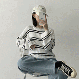 チークブックルストライプニット / Cheek Bookle Stripe Knit
