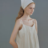 コットン ピンタック スリーブレス / Cotton pintuck sleeveless
