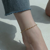 シルバーボールチェーンアンクレット/SILVER BALL CHAIN ANKLET (925 silver+gold plated / basic)