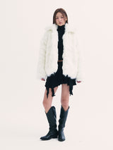 Popo fur jacket WHITE