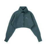 メリノウールタートルネッククロップカーディガン / MERINO WOOL TURTLE NECK CROP CARDIGAN