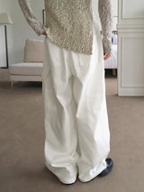 Zed pintucked balloon cotton two-way jogger cargo pants