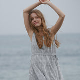 スクエアチェックストリングドレス / Square check string dress