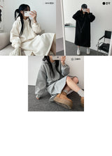 Nappingropping Slit Hooded Dress