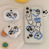 ポンポン フレンズ ブルー ポンポンキャットAirPodsケース