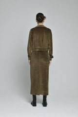 ベルベッドスカート/velvet skirt (brown)