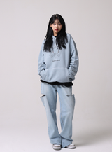 フラワーピグメントオーバーフィットアフーディー/Flower pigment over fit a hoodie_3color