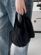 ライカーシースループリーツシルキーバケットトートバッグ / Liker See-Through Pleated Silky Bucket Tote Bag