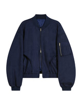 87-STAN027 [Vegan Suede]カーブドレイヤーボンバースエードジャケット