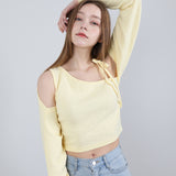 セット リボンノースリーブ&ボレロ / SET Ribbon Sleeveless Bolero Yellow