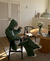 ニットピグメントフードジップアップ / Kint pigment hood zip-up (3 color)