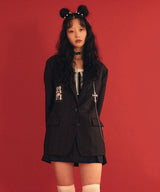 06ウールチェッククロスジャケット / 0 6 wool check cross jacket (4579932012662)
