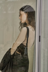 ドレープジャージートップス/DRAPE JERSEY TOP_BEIGE