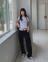 オビレタリングパンツ/Obi Lettering Pants (2color)