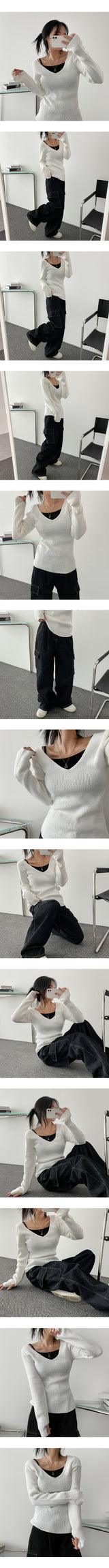 Chemo Warmer V-Neck Knitwear