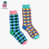 COLORED CHECK SOCKS ( (6609492050038)