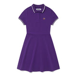 スモールチェリーフレアーピケドレス／SMALL CHERRY FLARED PIQUE DRESS [PURPLE]