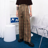 ハイウェストチェックフレアスラックス/SI High-Waist Check Flared Slacks