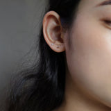 14Kゴールドボール3MMピアス/14K GOLD BALL 3MM EARRING_2COLOR (silicone clutch)