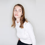 ダニカタートルトップ / Danika turtleneck top (ivory) (6648278483062)