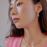 フラワーピアス/FLOWER ORANGE EARRINGS