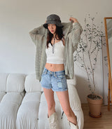 ローウェストショートデニム/no.730 Low Waist Denim Shorts