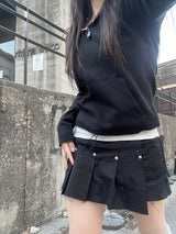 ミックスフードスウェットシャツ / Mixed hooded sweatshirt.