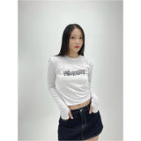 スタックスローガンロゴウォーマークロップ長袖Tシャツ / STACK SLOGAN LOGO WARMER CROP 3COLOR