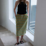レインボーテリースカート / RAINBOW TERRY SKIRT_GREEN