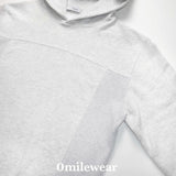 DIVIDED short hoodie_light melange
