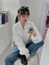 サテン ヴァーシティ ブルゾン / Satin varsity blouson (3color)