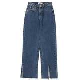 ワイドフィットスリットデニムパンツ/WIDE FIT SLIT DENIM PANTS [16627]